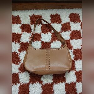 Boho Y2K Tan Shoulder Bag With Embroidery